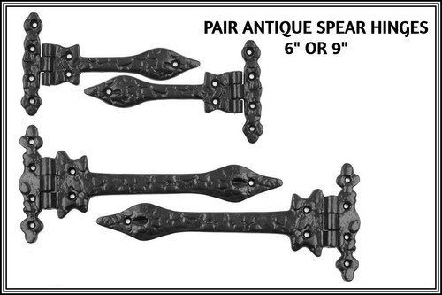 Pair black cast iron - pair,