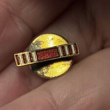 WW2 US Military Miniature Good Conduct Medal Gold Tone & Enamel Buttonhole Badge
