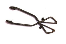 Art Deco Coal Tongs | Antique Cast Iron Fire Side | Stove | Fireplave