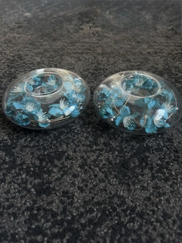 Pair clear glass tea - of,