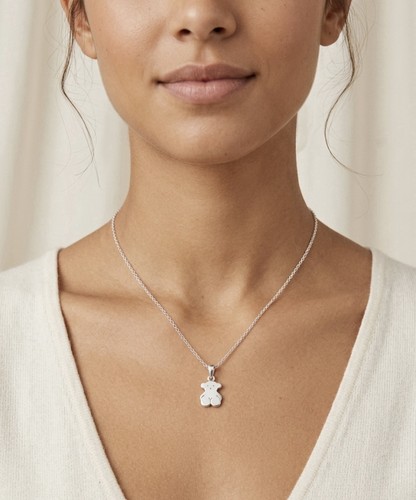 Tibetan charm silver teddy - tibetan,