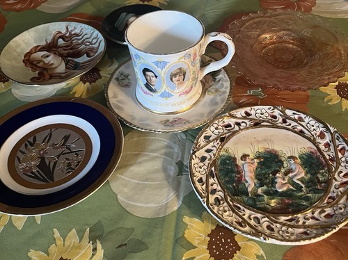 Vintage commemorative dishes - vintage,