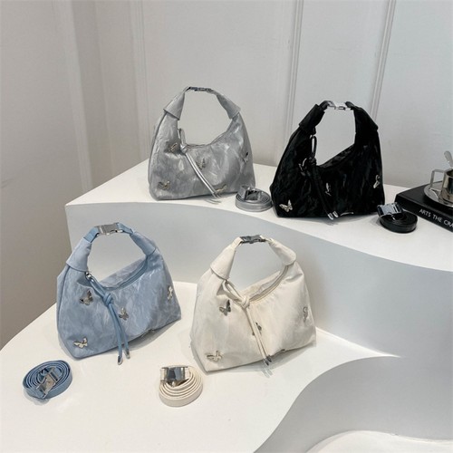 Leather shoulder bag - leather, small