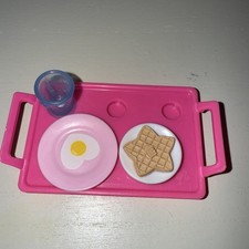 NEW Barbie Doll Fashions Breakfast Bed Tray  Waffle Lot Accessories