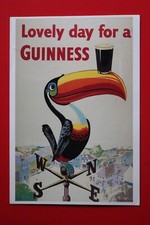 Lovely day for a GUINNESS Postcard Toucan On The Weathervane UNUSED Mayfair 