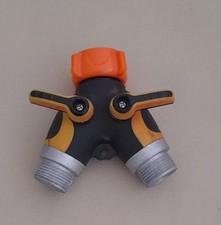 Hose Splitter, Tap Connector 2 Way Heavy Duty Garden Hose Distributor