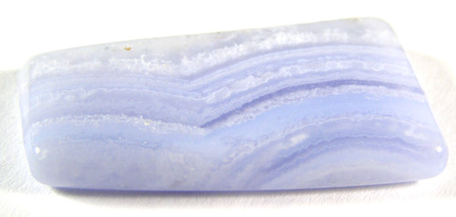 Blue lace agate tumbled slice - agate,