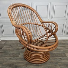 Vintage Swivel Rattan Rocking