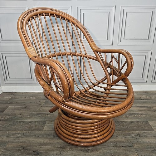 Vintage swivel rattan - vintage,