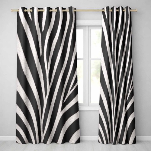 Zebra print curtains wild - curtains,