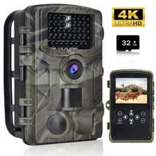 50MP Wildlife Hunting Game Trail Camera 4K Night Vision Motion Activated+32GB