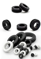 2x Wiring Grommets Rubber Open