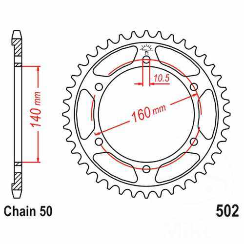 Rear sprocket tooth pitch - sprocket,