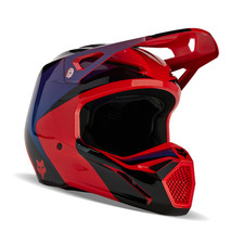 Fox V1 Streak MX24 Motocross Off-Road Helmet - Flo Red