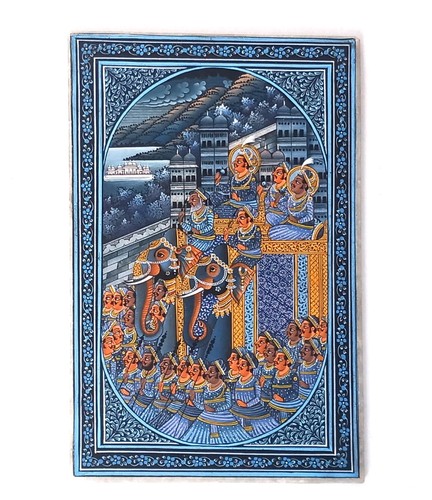 Hand painted indian miniature - hand,
