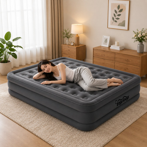 Deluxe inflatable air bed - deluxe, soft