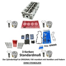 Cylinder head + piston set