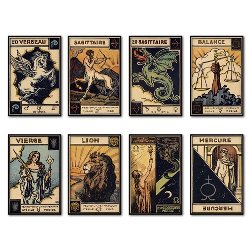 Fridge magnets vintage tarot - fridge,