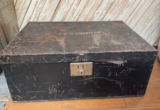 Antique Vintage Metal Army/Navy Officer’s Trunk, Storage Box, Chest 68X49X29cm