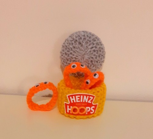 Hand knitted spaghetti - knitted, x1