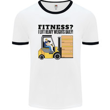 Forklift Driver I Lift Heavy Weights Funny Mens Ringer T-Shirt