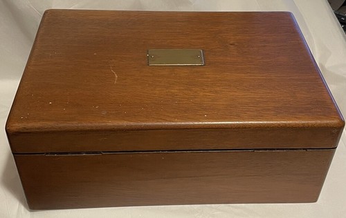 Vintage wood cigar humidor - vintage,