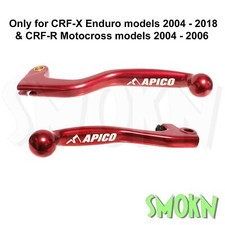 Honda Levers CRF 250 450 X * Enduro * 04-18 Apico Brake & Clutch Cold Forged Red