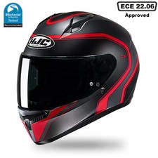 HJC C10 Elie Matt Black  Red Full Face Motorcycle Motorbike Helmet - ECE 22.06