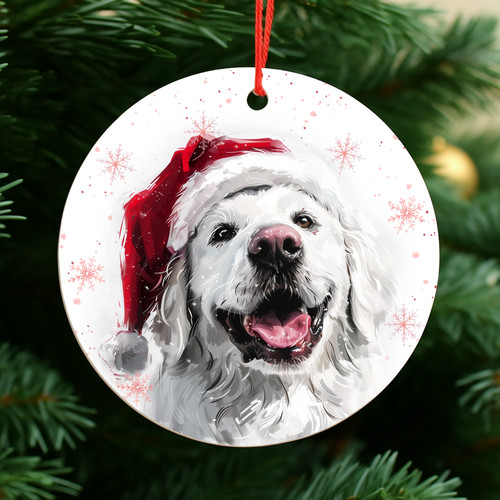 Kuvasz dog christmas baubles - christmas,