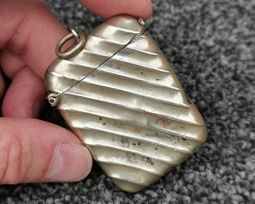Antique metal ribbed vesta - metal,