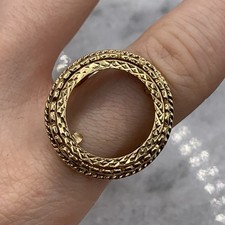 Half Sovereign Mount Ring 9ct 375 Yellow Gold - Size P