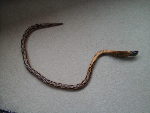Wooden cobra snake handmade - cobra,