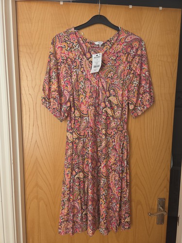 Pink next patterned dress - pink,