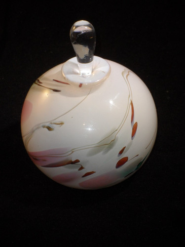 Signed studio art glass orb - studio,