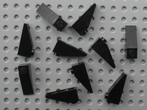 Black slope brick lego - 10, x