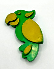 Vintage 70s Brooch Plastic Parrot Avon Retro Boho Hippie Fun Novelty Cottagecore