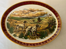Dogs & Pheasant.  Weatherby Hanley Oval Platter Royal Falcon Ware England, 30.2