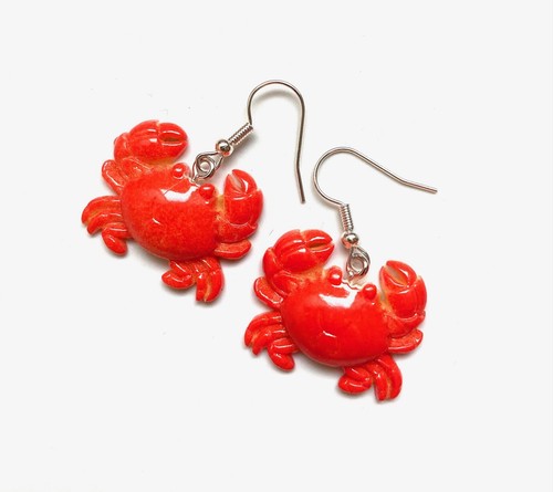Crab earrings mermaid fancy - crab,