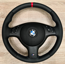 BMW E46 E39 M SPORT STEERING WHEEL CARBON M3 M5 REMANUFACTURED RED STRIP FULL