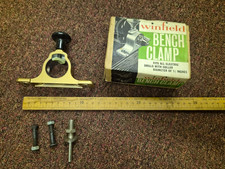 Vintage Winfield Drill Bench Clamp Complete in Box .Fits drills with 1.5" collar