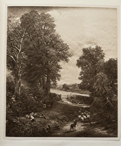 Antique print the cornfield - antique,