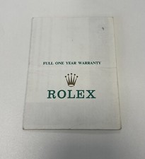 Rolex Vintage Full One Year Warranty Certificate Booklet Paper USA – Authentic