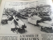 EARLY SWALLOW FACTORY SIDECAR MOTORCYCLE ARTICLE