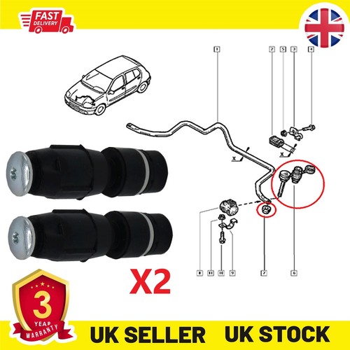 Front anti roll bar drop - front,