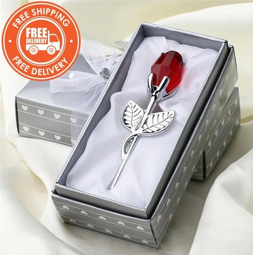 Crystal glass rose flower - glass,