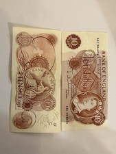 UK 10 Shilling Notes Elizabeth