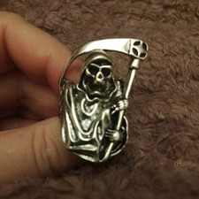 Mens Biker Goth Death Skull