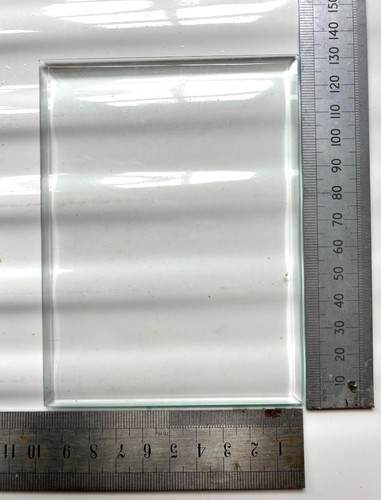 Vintage bevelled glass panel - glass,