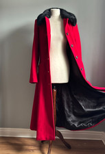 LONG WOOL COAT 10 12 fur trim