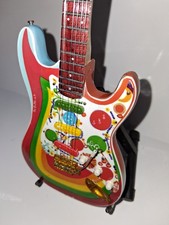 GEORGE HARRISON Beatles Rocky Tribute Miniature Guitar 25cm 10" w Stand REF12